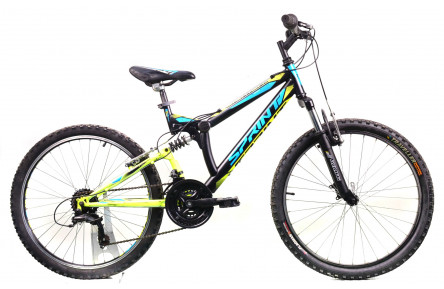 Подростковый велосипед Sprint Element 24" S черно-зеленый Б/У