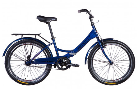 Велосипед 24" Formula SMART з багажником, без кошика 2024 (синій) 