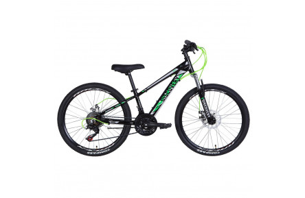 Підлітковий велосипед Discovery Qube DD 2021 24" 11.5" чорно-зелений