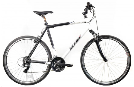Гибридный велосипед DHM 28" XL бело-черный Б/У