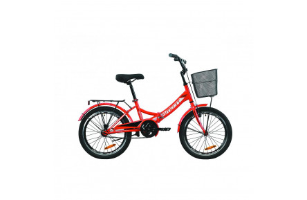 Подростковый велосипед Formula Smart 2020 20" 13" красный с корзиной