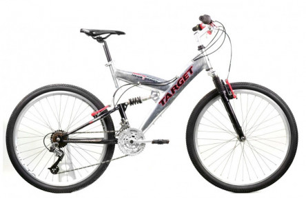 Двухподвесной велосипед Target Mega 26" L серебристо-черный Б/У