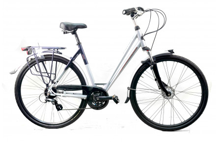 Гибридный велосипед Gazelle Allure  28" M серебристый Б/У