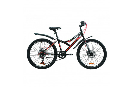 Подростковый велосипед Discovery Flint DD 2020 24" 14" черно-оранжевый