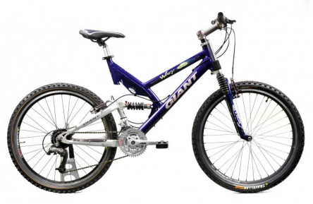 Двухподвесной велосипед Giant Warp DS 300 26" XL сине-серый Б/У