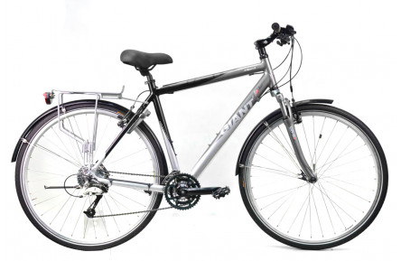 Гибридный велосипед Giant X Sport 3 28" M серо-черный Б/У