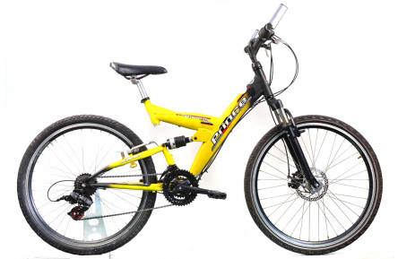 Двухподвесной велосипед Prince Raven 26" S желто-черный Б/У