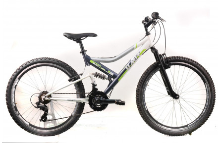 Двухподвесной велосипед Umit 26" M бело-серый с зеленым Б/У