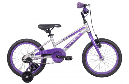 Велосипед 16" Apollo NEO girls Brushed Alloy / Lavender / Purple Fade